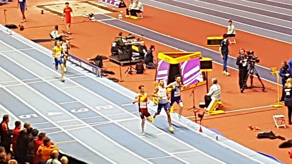 Captura televisiva de la llegada de la prueba.