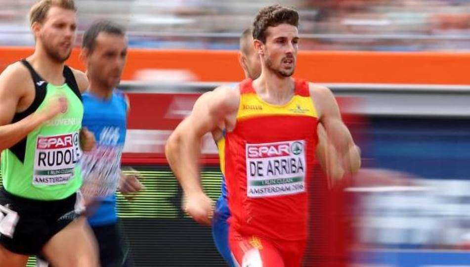 Álvaro de Arriba, en una prueba de 800 metros