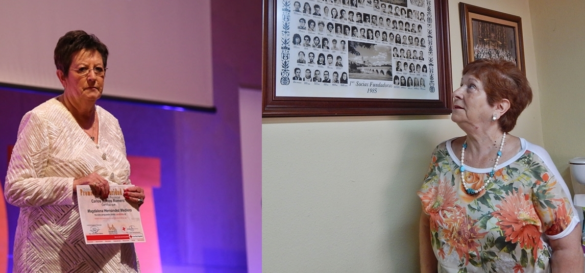 En la imagen, Magdalena Hernández Mediero y Feli Cañada.