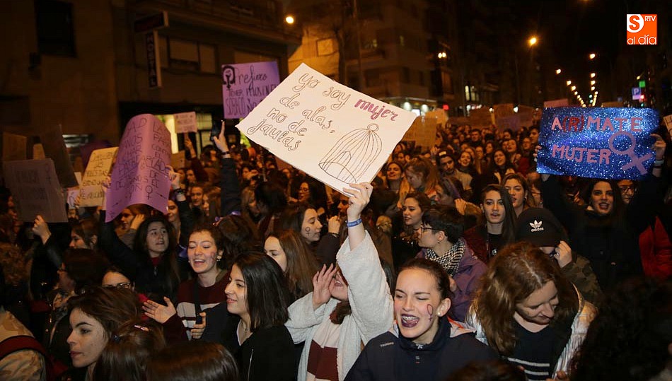 Manifestación feminista en Salamanca
