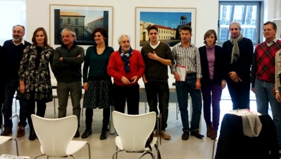 Honorio Vega, en el centro, presidente de Aspes en Castilla y León