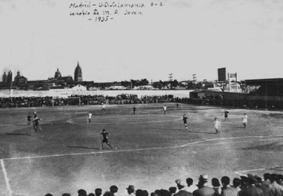 El primer partido que el Real Madrid jugó en Salamanca