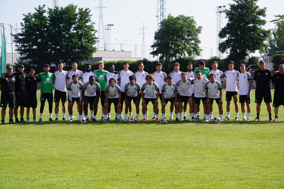 Primer entrenamiento de pretemporada del Salamanca UDS. Foto: @SalamancaUDS