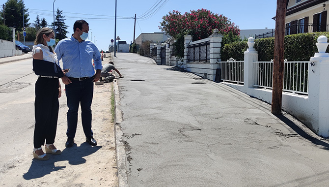 El alcalde de Santa Marta, David Mingo, presentaba las obras de mejora en el Camino de Carbajosa