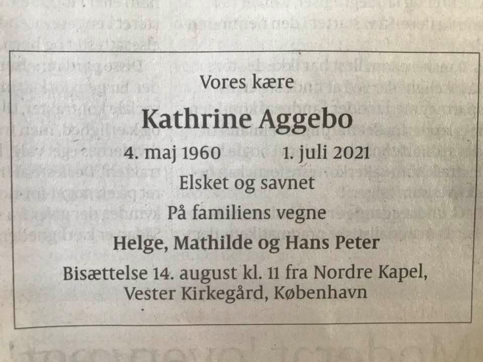 Helge Krarup y sus haikus para despedir a Kathrine