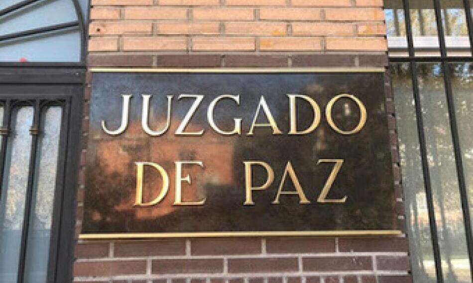 Imagen de archivo de un letrero identificativo de un juzgado de paz