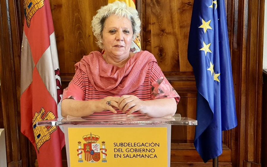 La subdelegada del Gobierno en Salamanca, Encarnación Pérez, en una sala junto a su despacho