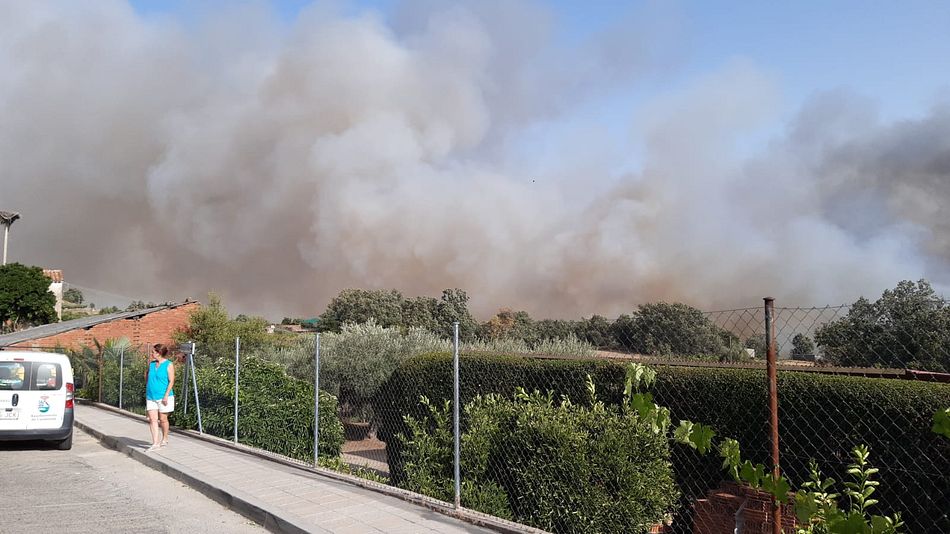 Estado del incendo en El Raso - Foto: Twitter AT_Brif