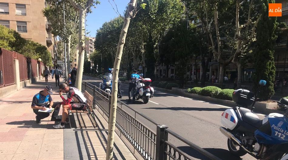 Foto de archivo de un accidente de tráfico con un ciclista en el paseo de Carmelitas