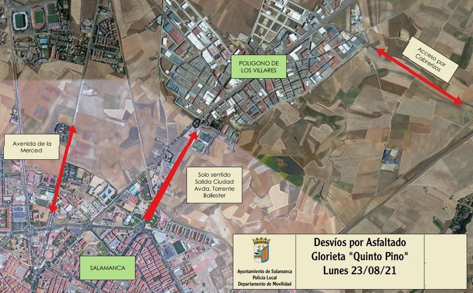 Desvios en el Quinto Pino para el lunes