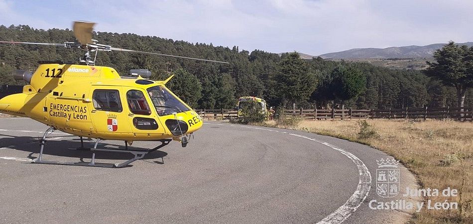 Helicóptero utilizado en la evacuación. - JCYL