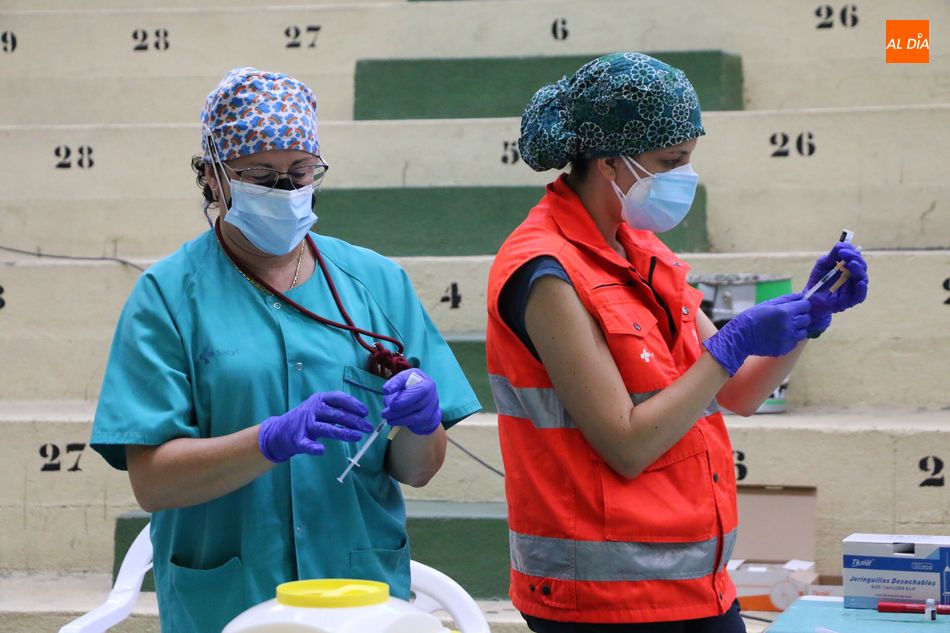 Les llega la segunda dosis de Pfizer a los vacunados en Vitigudino el pasado 3 de agosto / CORRAL