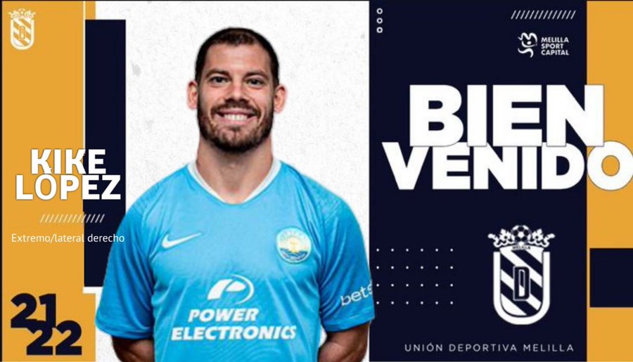 Cartel de Kike López / UD Melilla