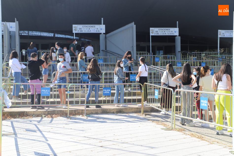 Imagen de una de las jornadas de vacunación en el Multiusos de Salamanca