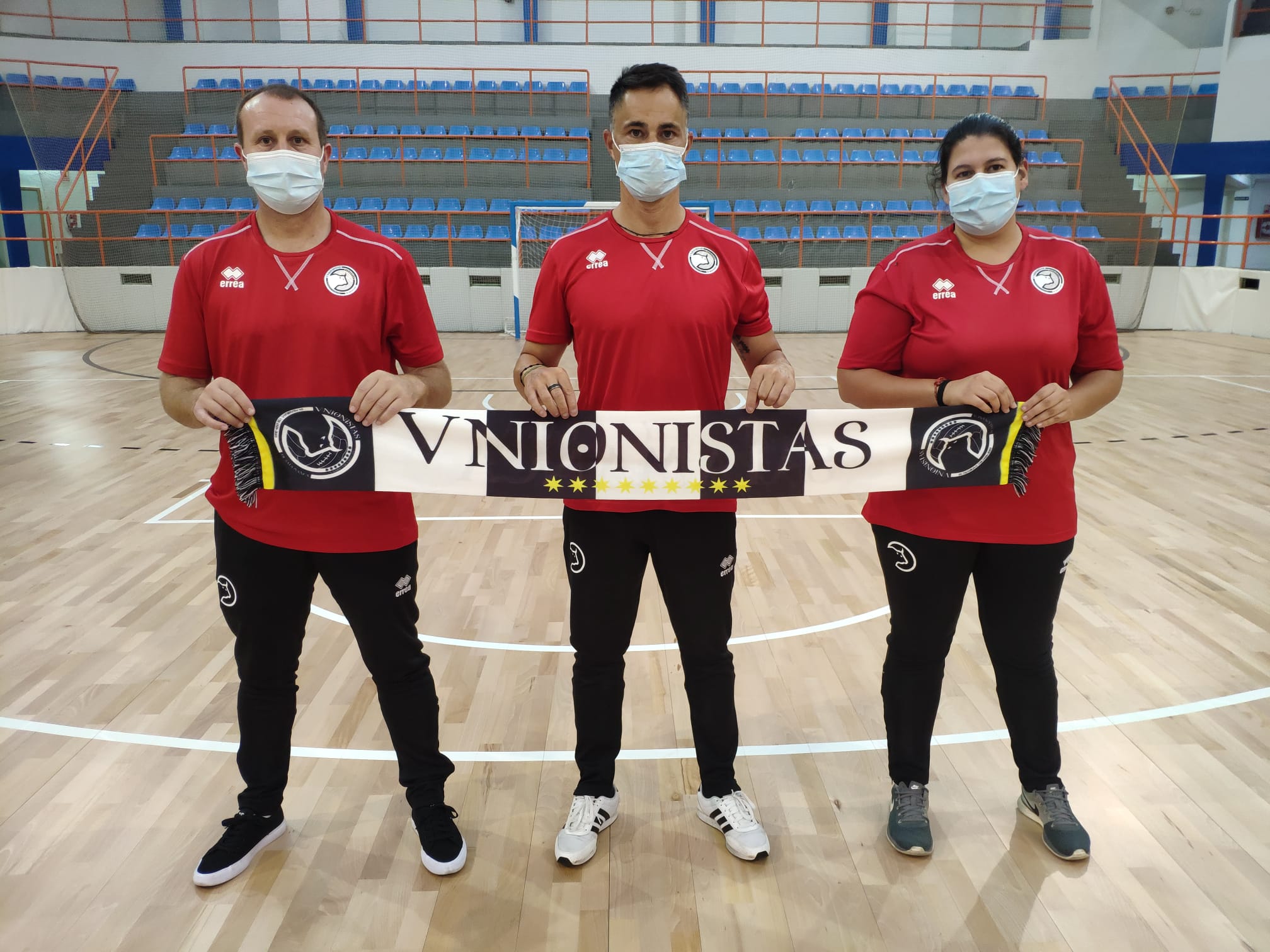 El cuerpo técnico del conjunto de La Alamedilla / Unionistas FS