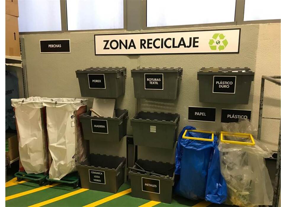 Zona de Reciclaje de El Corte Inglés