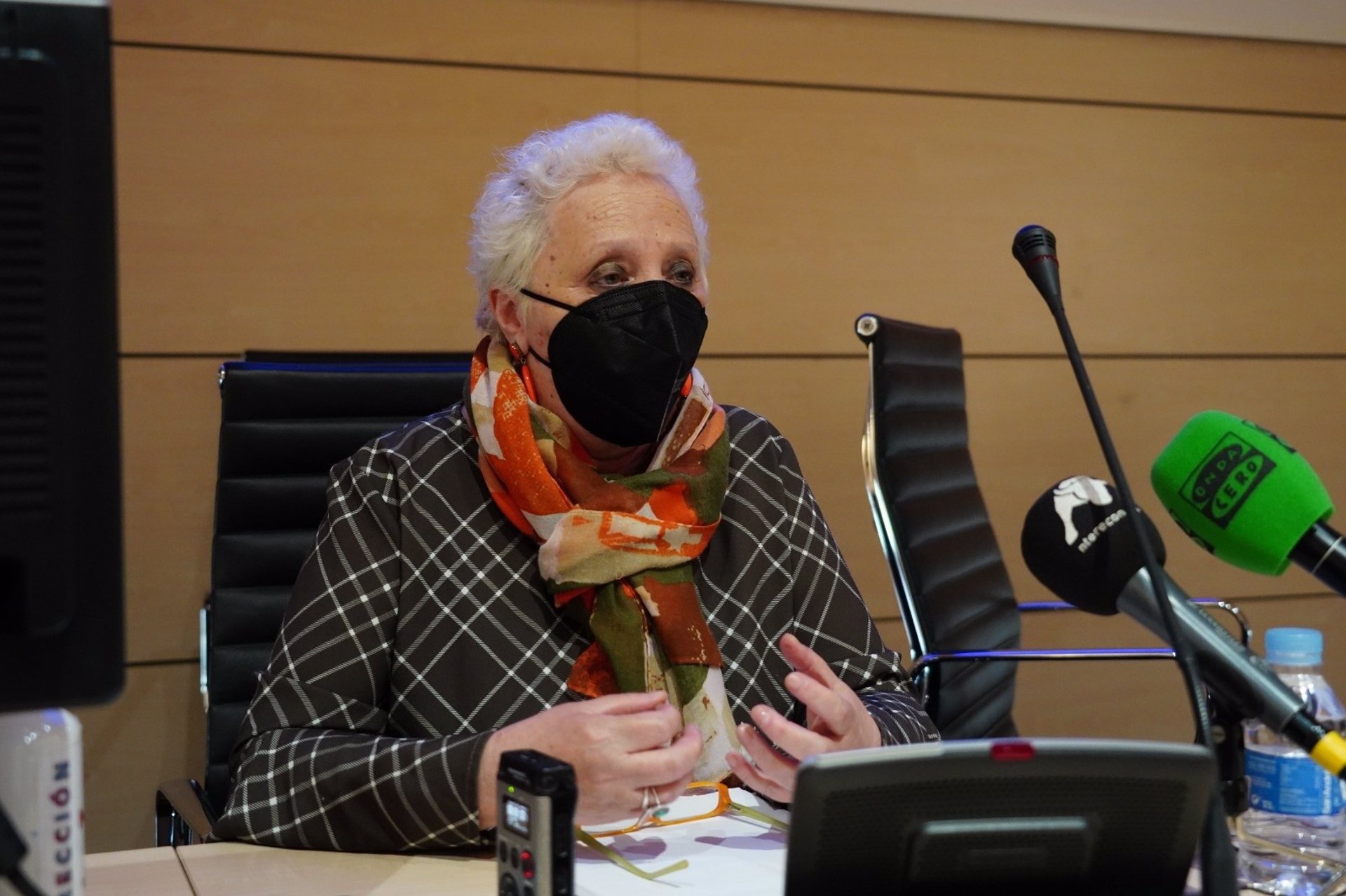 La subdelegada del Gobierno en Salamanca, Encarnación Pérez, comparece este miercoles junto al jefe provincial de la Policía Nacional. Archivo