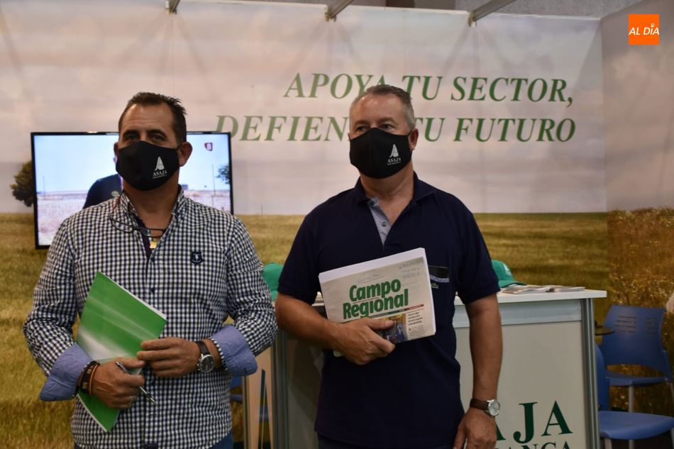 Juan Luis Delgado, presidente de Asaja Salamanca, y Donaciano Dujo, presidente en Catilla y León de Asaja. Foto de Vanesa Martins
