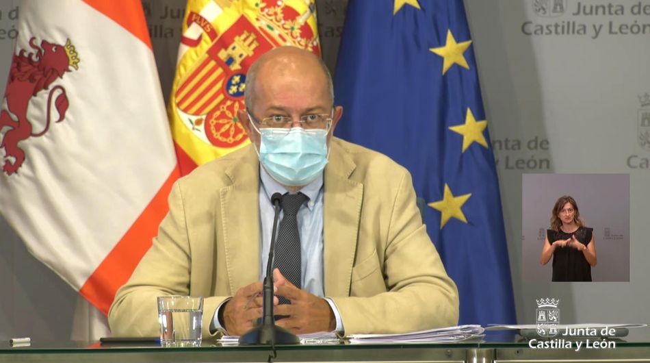 Francisco Igea, portavoz de la Junta, en la rueda de prensa de este jueves