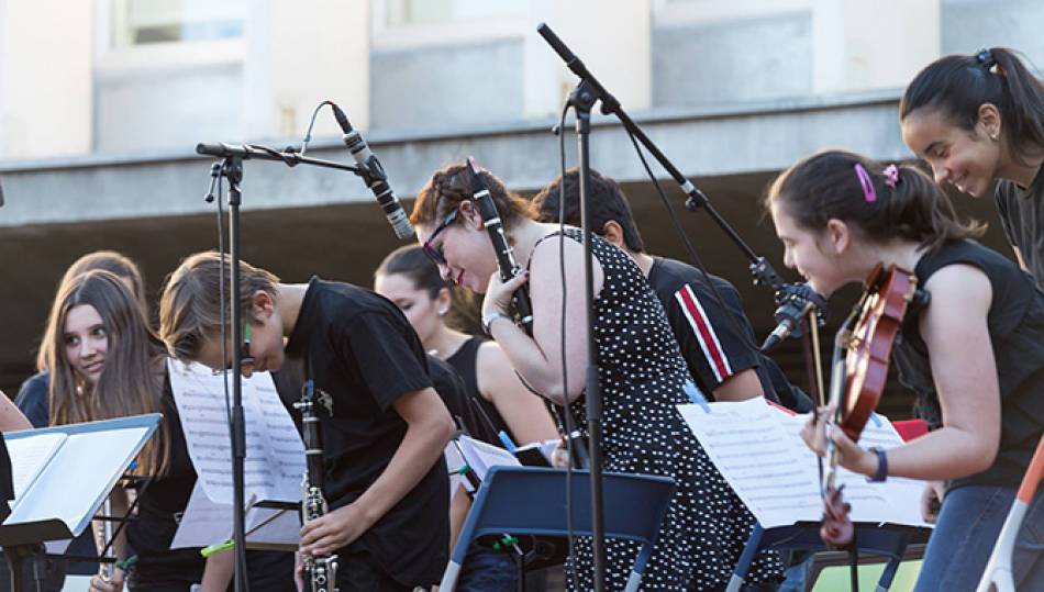 Foto de archivo de un acto de la Escuela de Música de Santa Marta, antes de la pandemia