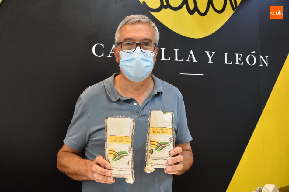 Javier Alonso Ponga, director técnico de la IGP Lenteja Tierra de Campos, en Salamaq. Foto de Vanesa Martins