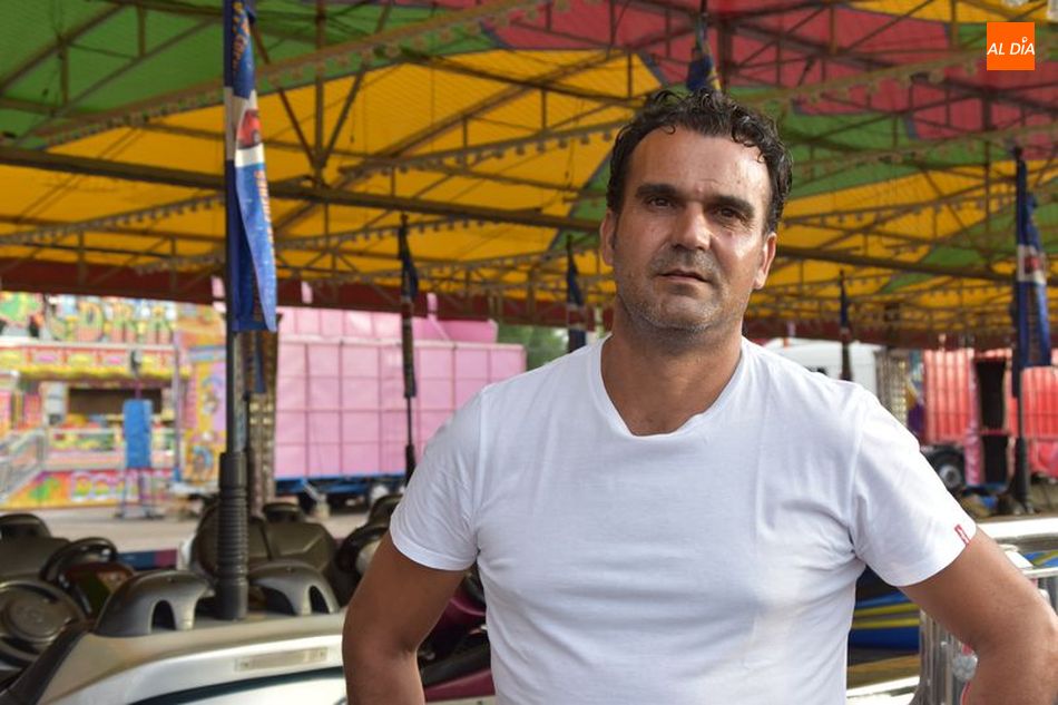 Ángel Lerma, presidente de la Asociación de Feriantes de Salamanca, en el recinto ferial de la Aldehuela. Foto de Vanesa Martins