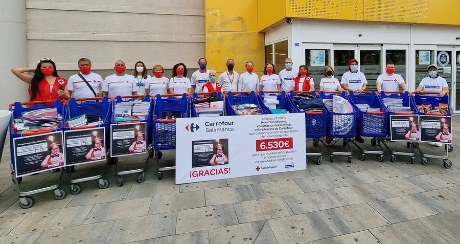 Material escolar recogido con esta campaña en Salamanca