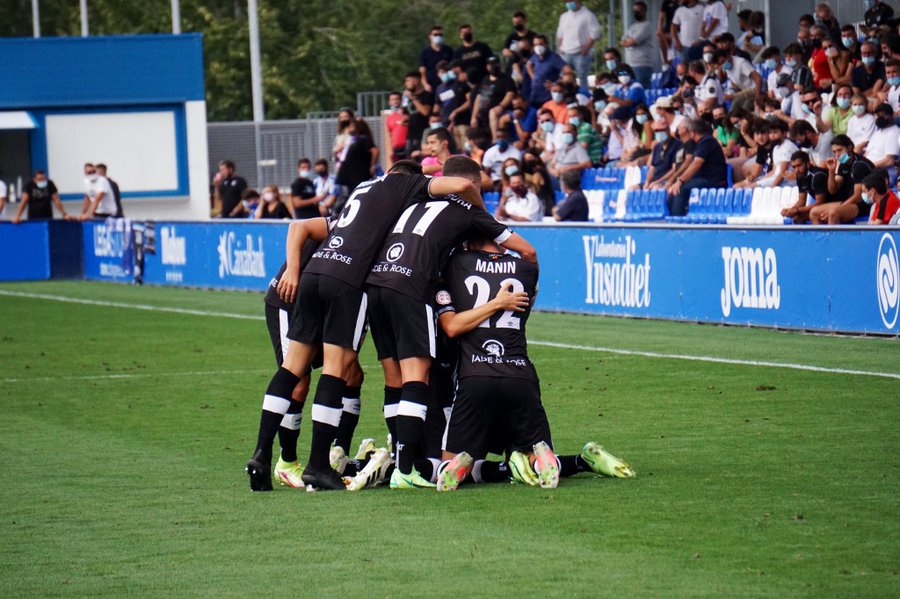 Celebración del gol de Diego Benito / Salamanca CF UDS