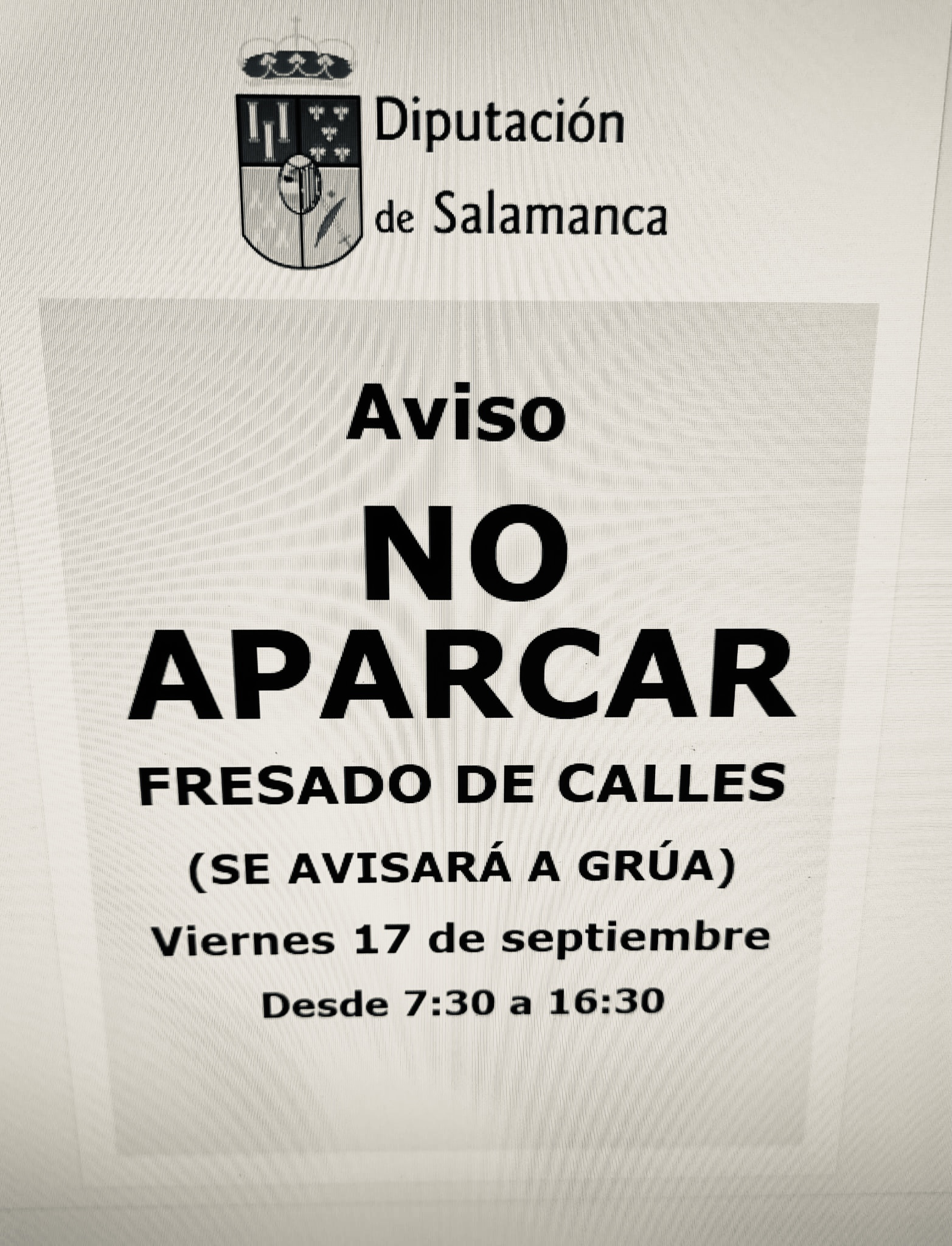 Las obras para la inminente pavimentación de la calle Nuestra Señora mantendran prohibido el aparcamiento este viernes