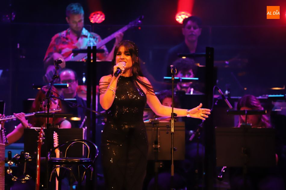 Fátima García, cantante de Godaiva, en el concierto de este sábado en el Liceo. Foto de Lydia González