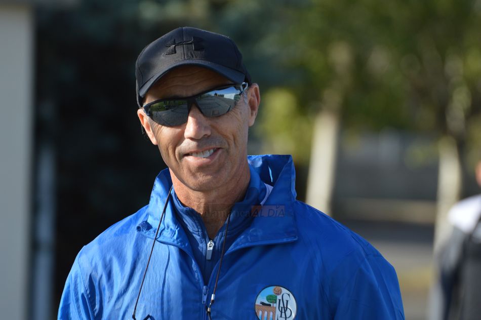 Calderón, sonriente antes de un entrenamiento / Carlos Cuervo