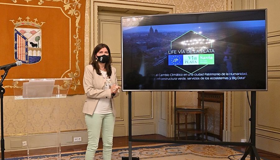 La concejala de Medio Ambiente, Miryam Rodríguez, en la presentación de este vídeo sobre el proyecto LIFE Vía de la Plata