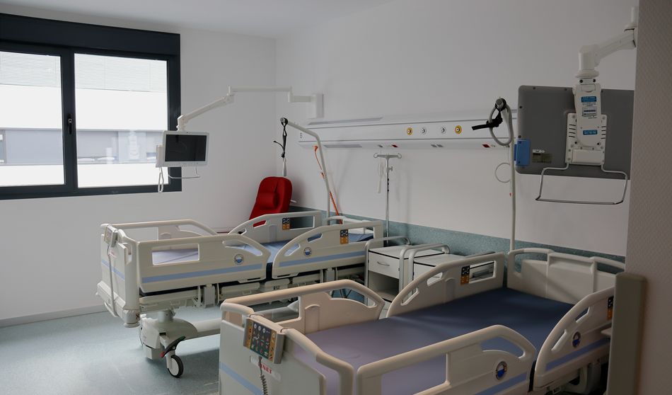 Habitación tipo de planta para ingresados en el nuevo Hospital