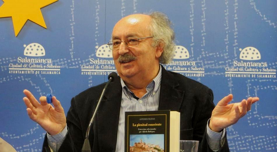 Antonio Colinas en la Sala de la Palabra del Teatro Liceo. Foto de Jacqueline Alencar