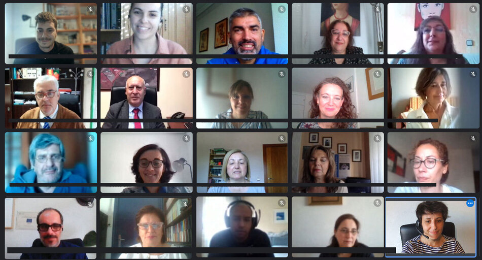 Videoconferencia con los participantes en la Lanzadera Conecta Empleo de Salamanca