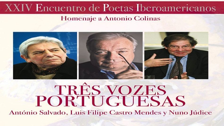 De izqda. a dcha., António Salvado, Luís Filipe Castro Mendes y Nuno Júdice