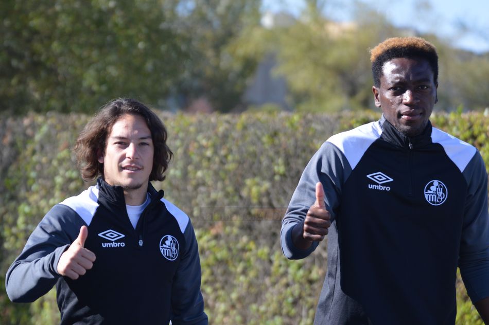 Liam y Bermejo, a su llegada al Anexo / Carlos Cuervo