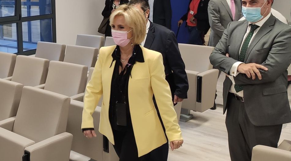 La Consejera de Sanidad, Verónica Casado, este martes en el Hospital de Salamanca. Foto EP