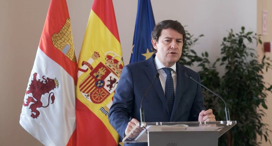 Intervención del presidente de la Junta de Castilla y León, Alfonso Fernández Mañueco, en Zamora, donde anunciaba esta ayuda