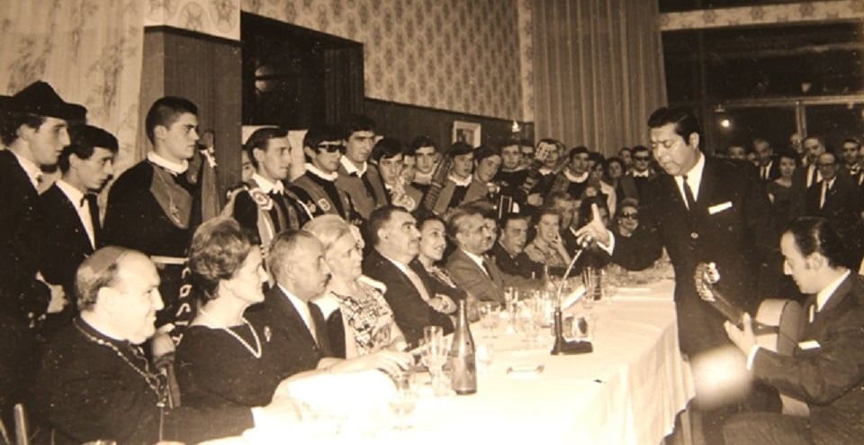 El obispo Mauro, Rafael Farina y la Tuna en 1972