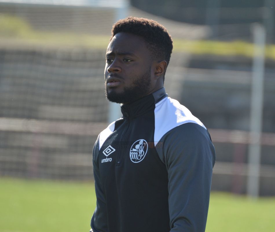 Ibra Keita, en un entrenamiento / Carlos Cuervo