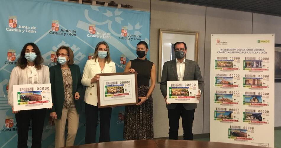 Presentación de los cupones dedicados a los Caminos de Santiago por Castilla y León. Foto: EP