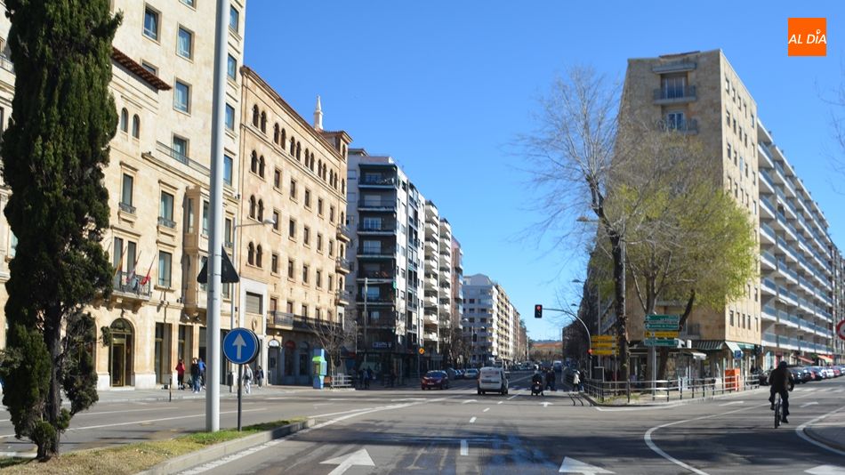 Imagen de archivo de bloques de viviendas en el centro de la ciudad