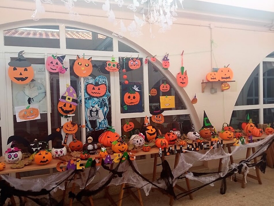 Exposición de calabazas en la Biblioteca