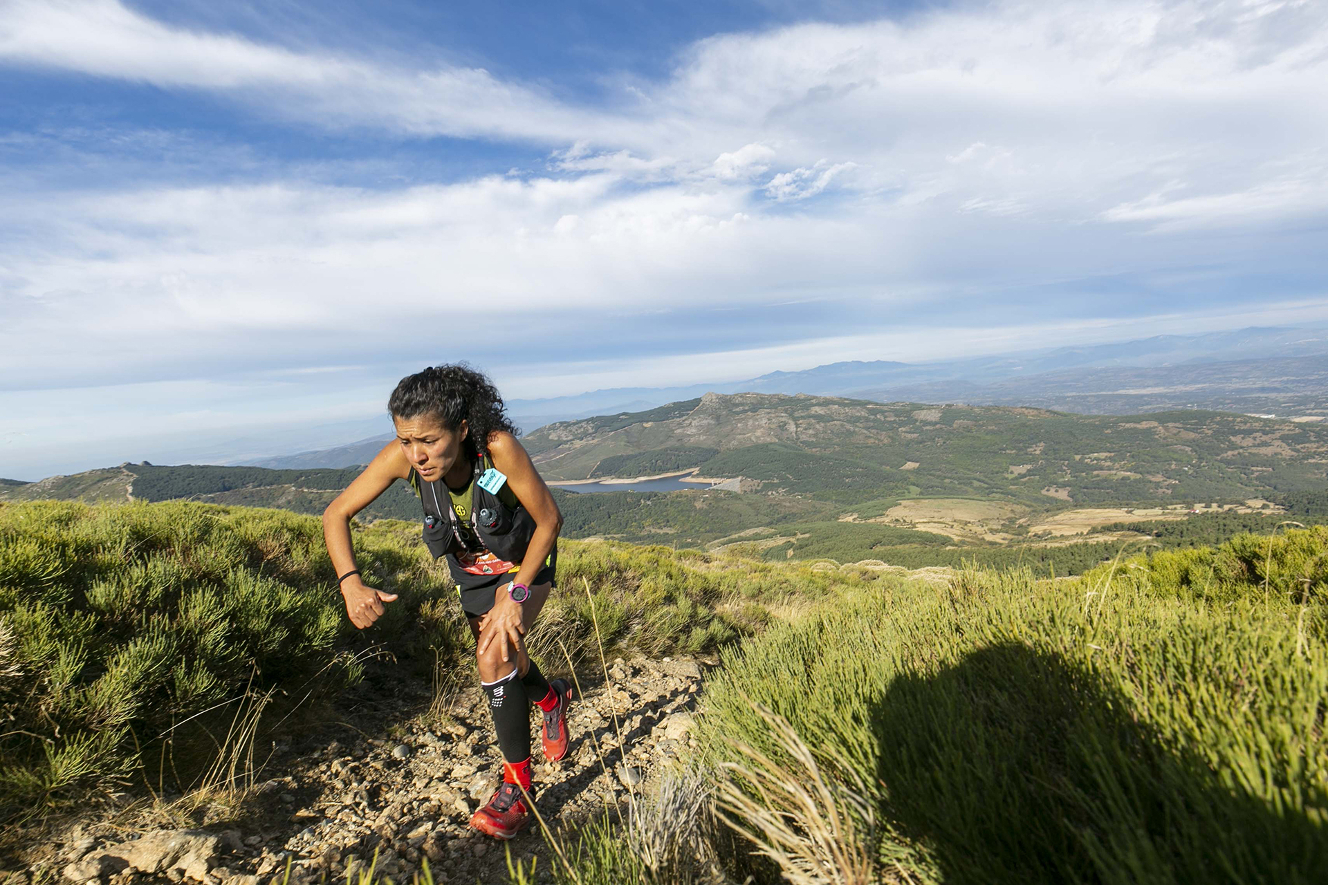 Una participante, durante la prueba