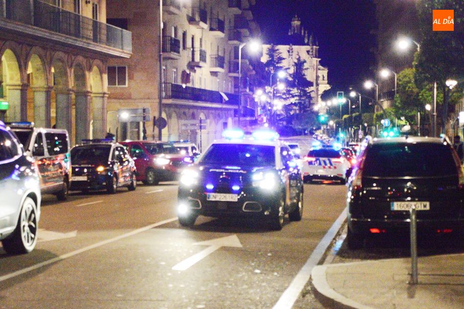 Foto de archivo de una patrulla de la Policía Nacional en la Gran Vía