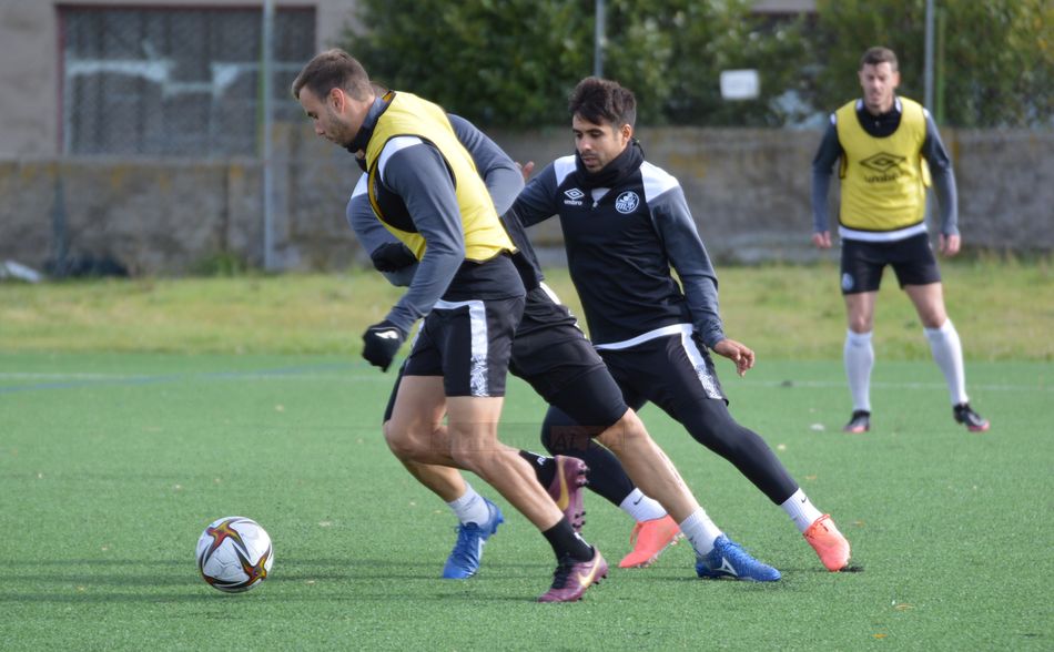 Carmona, en unos de los ejercicios de la mañana / Carlos Cuervo