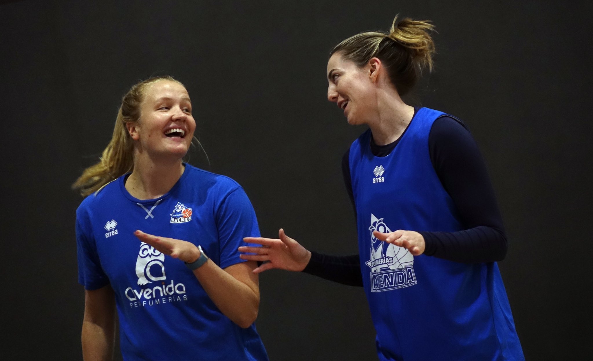 Hof y Katie, en un entrenamiento / CB Avenida