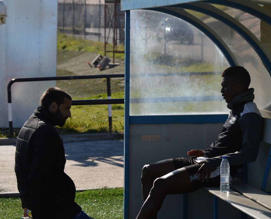 Bouba, junto a Manolín / Carlos Cuervo