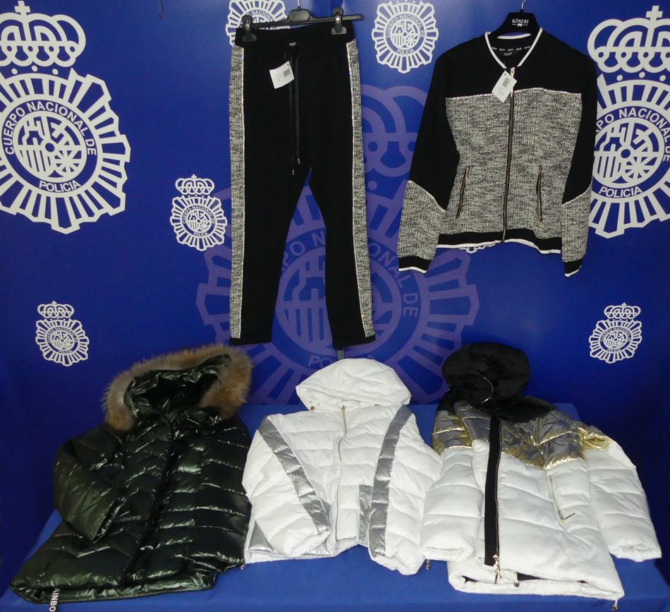 Prendas robadas que recuperó la Policía Nacional